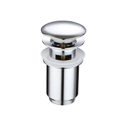 Metal Basin Pop up Drain, Slotted Bathroom Sink Drain Stopper, Chrome, Small, Silver V1237-ZY-528-128