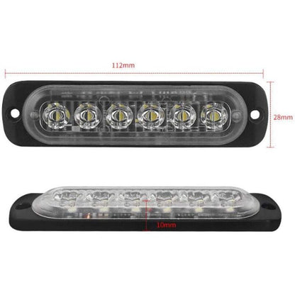 4 Emergency Warning Lights for Vehicles, Emergency Lights for Trucks, Strobe Lights, 6 LED Surface Mount V1237-ZY-528-132