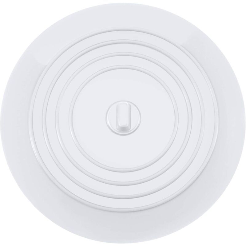 Silicone Bathtub and Kitchen Sink Stopper Universal Drain Plug, White, 15cm V1237-ZY-528-133