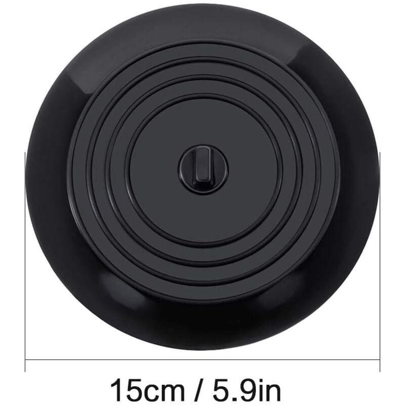 Silicone Bathtub and Kitchen Sink Stopper Universal Drain Plug, White, 15cm V1237-ZY-528-133