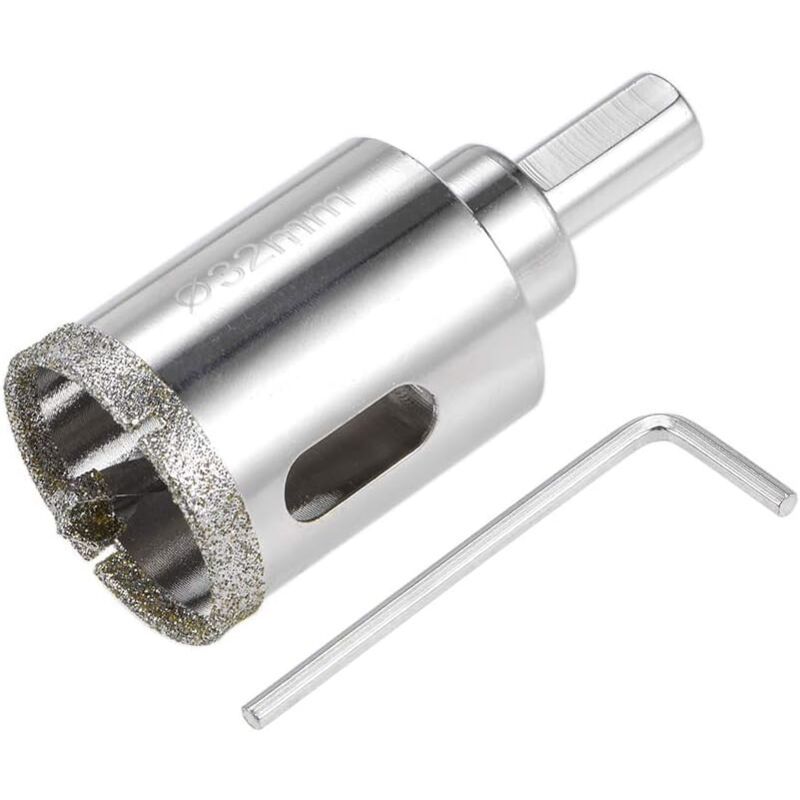 Diamond Glass Hole Saw Drill Bit with Center Pilot Bit for Glass, Ceramic Tile, 32mm V1237-ZY-528-146