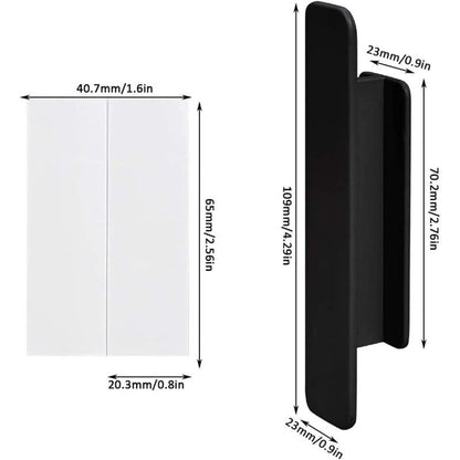 12 Pieces Self Adhesive Plastic Door Handles for Window Door Drawer Wardrobe Refrigerator V1237-ZY-528-152