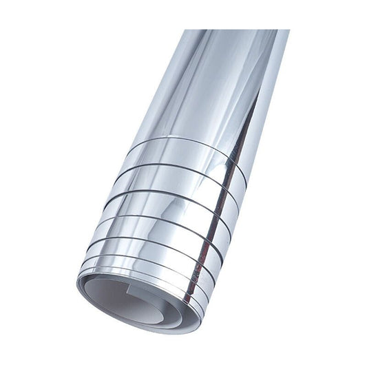 Self Adhesive Silver Reflective Mirror Vinyl Sticker Roll for KTV Bar Restaurant Wallpaper, 50 x 200cm, 0.1mm V1237-ZY-528-155