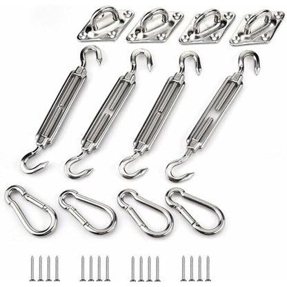 Shade Sail Fixing Kit, Stainless Steel Sun Shade Sail Fixing Kit for Triangle and Square, Rectangle, Sun V1237-ZY-528-165