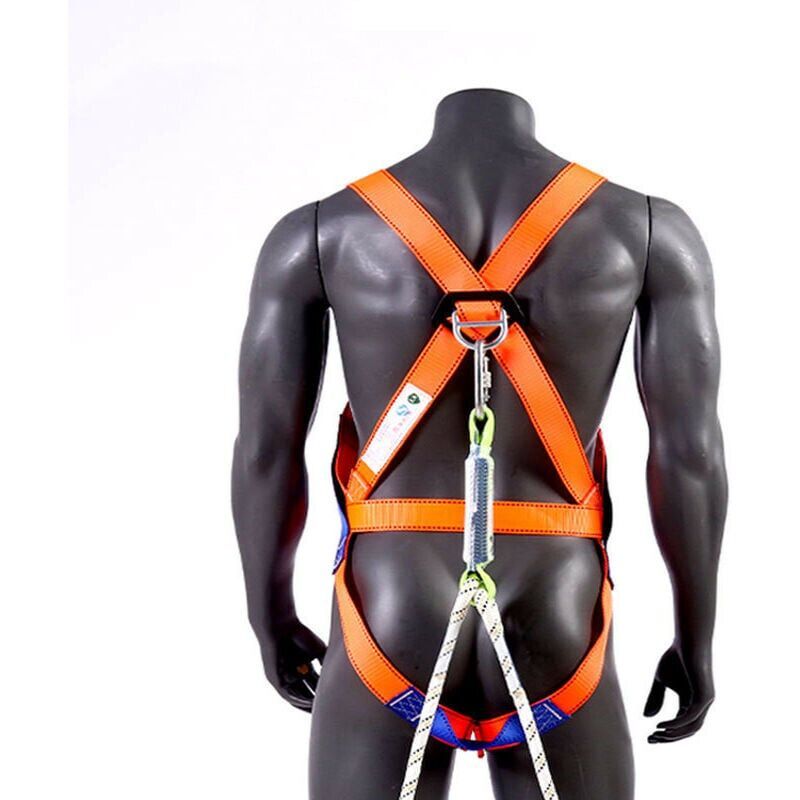 Nylon Double Fall Arrest Harness, Climbing Harness, Full Body Fall Protection Harness from Height, Adjustable V1237-ZY-528-168