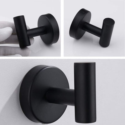 2 Pieces Black Coat Hooks Wall Hooks Coat Wall Hook Stainless Steel Coat Hook for Modern Towel Hook V1237-ZY-528-183