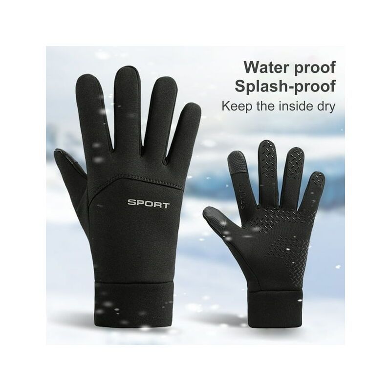 Waterproof Wind Resistant Non Skid Winter Gloves, XL V1237-ZY-528-187