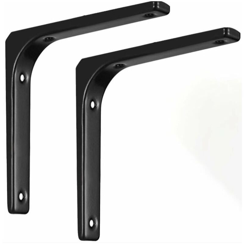 2 Pieces Bracket for L shaped Shelf, Black, 150 x 125mm V1237-ZY-528-194