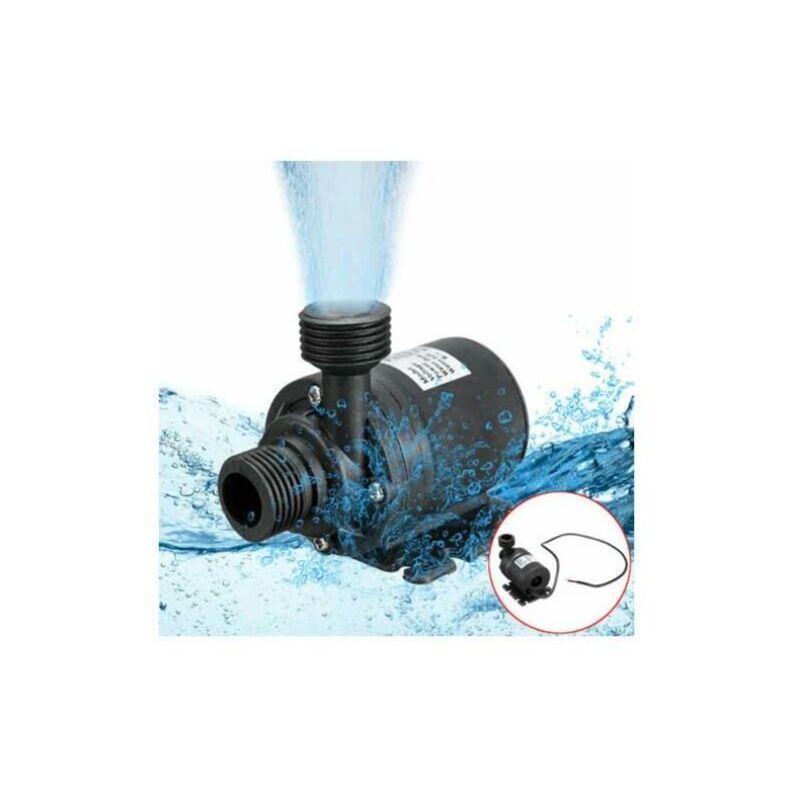 DC12V 800L H Low Noise Brushless Submersible Pump with 4 Point Nozzle and 50cm Cable, 5m V1237-ZY-528-200