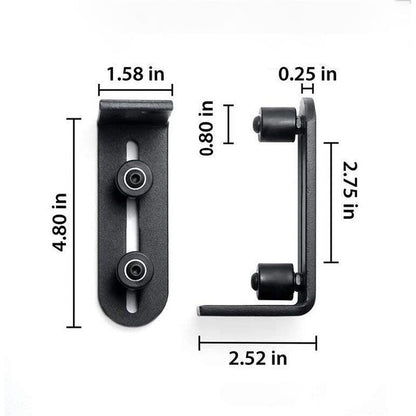 Sliding Barn Door Floor Guide Wall Mount Adjustable Ball Bearing Guide, Black, 120 x 50 x 60mm V1237-ZY-528-209