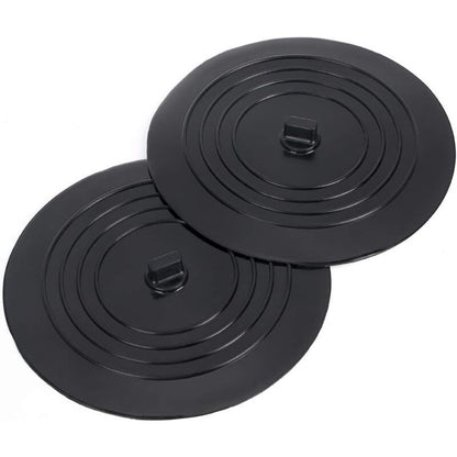 2 Pack Universal Silicone Rubber Drain Stopper, for Kitchen Sink, Bathroom Sink black, 15cm V1237-ZY-528-213