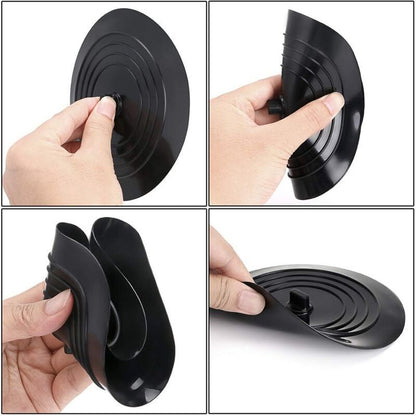 2 Pack Universal Silicone Rubber Drain Stopper, for Kitchen Sink, Bathroom Sink black, 15cm V1237-ZY-528-213