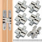 Furniture Hinge6 Pieces Folding Hidden Hinge Cross Hinges, Invisible Hinge Closure, Arched Cabinet Hinges V1237-ZY-528-219