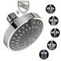 Adjustable Chrome Shower Head, Steel Round Rain Shower Head Mirror Face Shower Head V1237-ZY-528-221