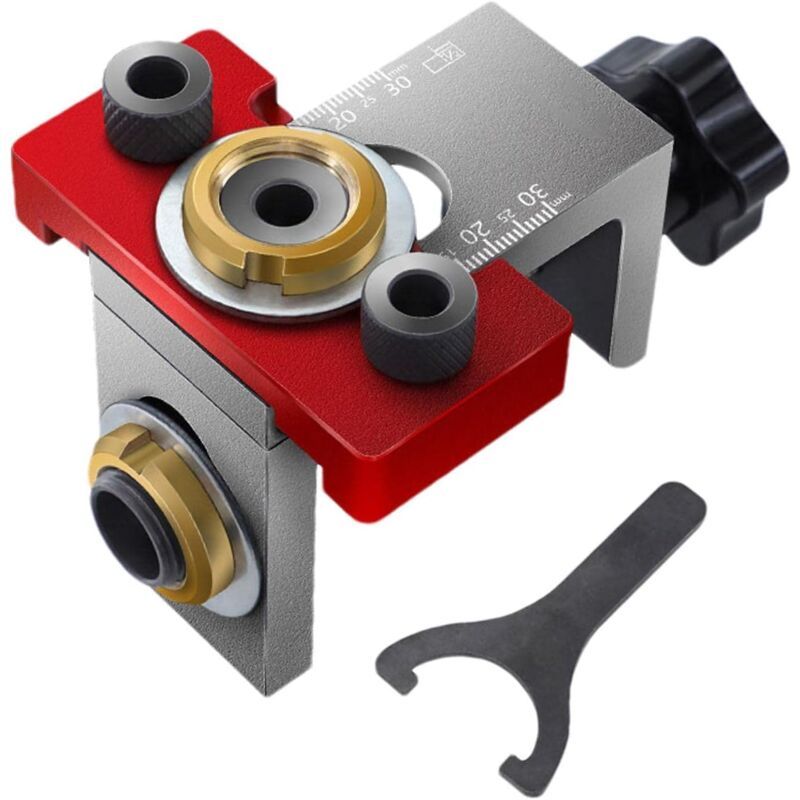 Woodworking Drilling Locator, Round Dowel Connector, 1 Drill Guide, Hole Opening Jig Positioner for V1237-ZY-528-226