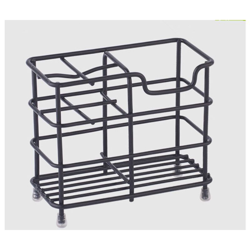 Toothbrush Holder, Small Stainless Steel Toothpaste Holder, Bathroom Accessories Organizer, Black V1237-ZY-528-228