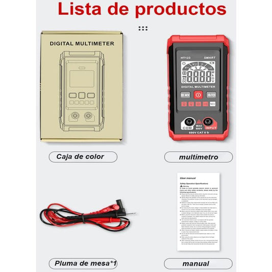 Digital Multimeter, 4000 Counts Multifunction Voltmeter, AC and DC Voltage Measurement, Resistance, V1237-ZY-528-230