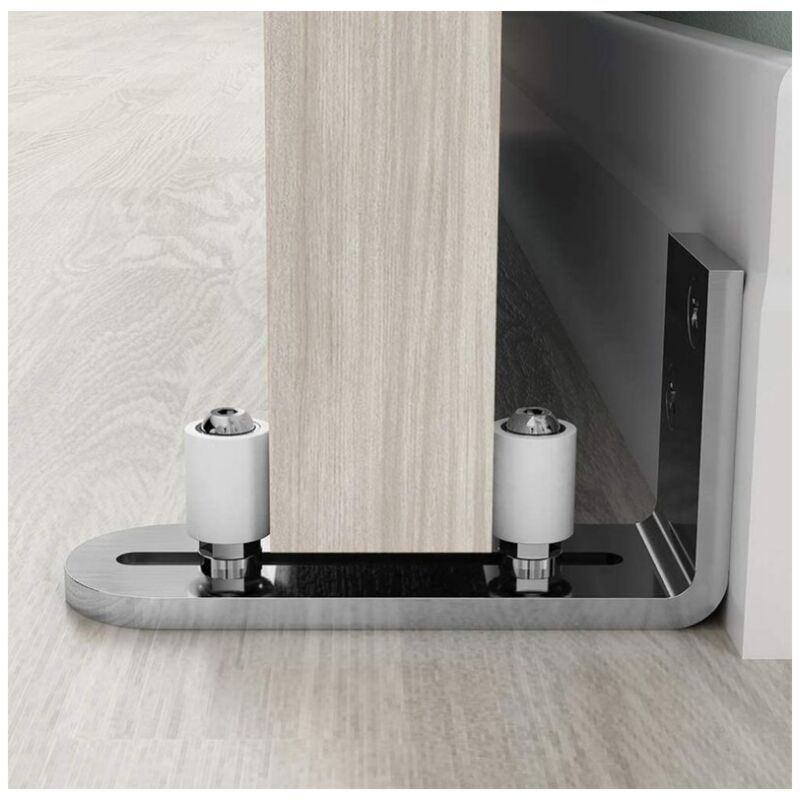 Floor Guide Sliding Door Guide Door Guide Wall Mount Ball Bearings Guide Silver V1237-ZY-528-236