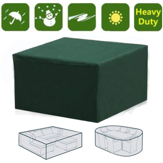 Rectangular Waterproof Patio Furniture Cover with UV Protection for Patio Table, Garden Furniture, Green, 230 V1237-ZY-528-242