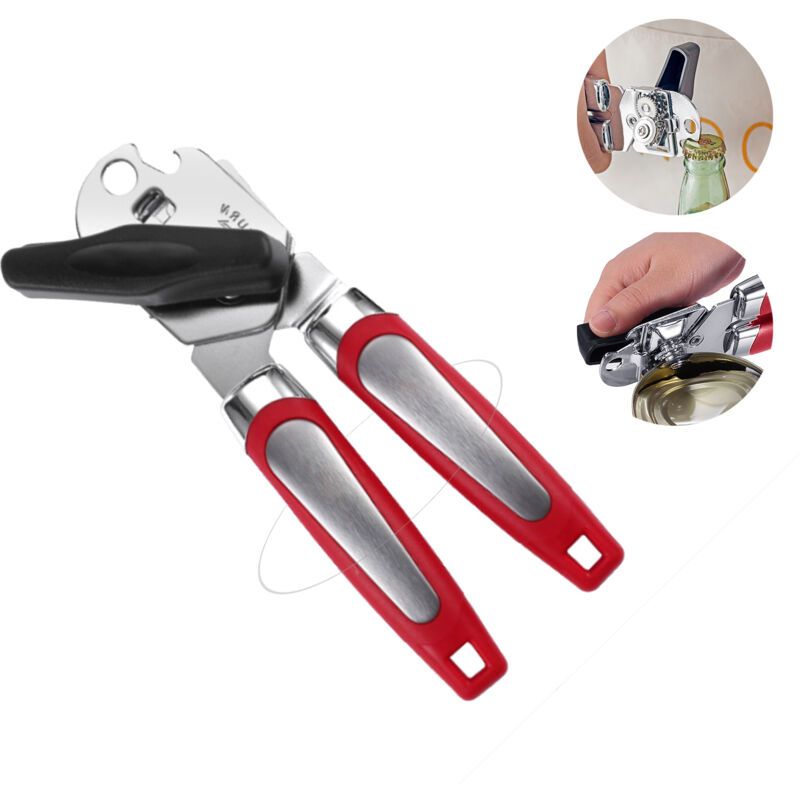 Kitchen Storage Accessory, Kitchen Manual Can Opener Handheld Can Opener with Smooth Edge Stainless Steel V1237-ZY-528-244
