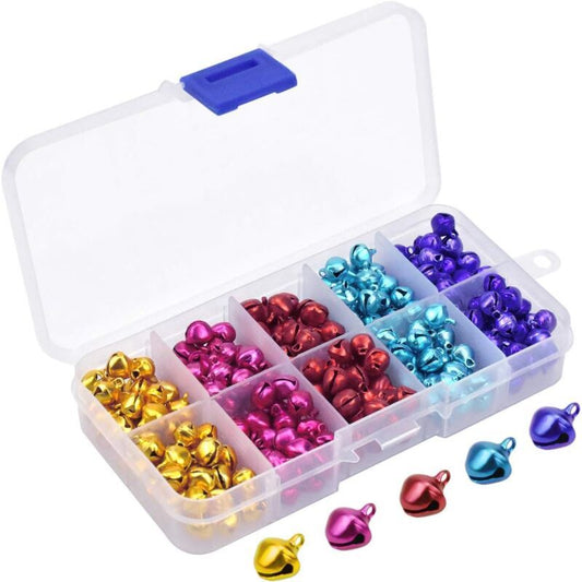 300 Pieces Small Jingle Bells, Metal Jingle Bells, Multicolored Bells, Christmas Bells, Dog and Cat Bells for V1237-ZY-528-245
