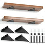 4 Pack Triangle Shelf Brackets, 5.5 Inch Iron Floating Shelf Brackets, Wall Mounted Metal Shelf Brackets for V1237-ZY-528-257