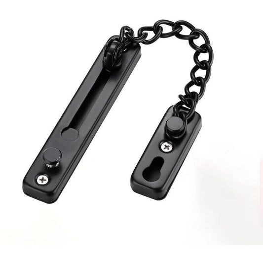 Door Chains, Anti Theft Door Chain Lock, Stainless Steel Door Security Chain Door Latch Lock Home Hotel, Black V1237-ZY-528-258