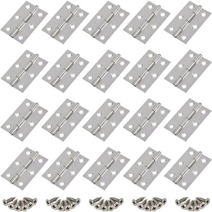 20 Pieces Hinges Stainless Steel Hinges, Door Hinge, Flat Folding Hinge Holes, Cabinet Drawer Hinge, Window V1237-ZY-528-266