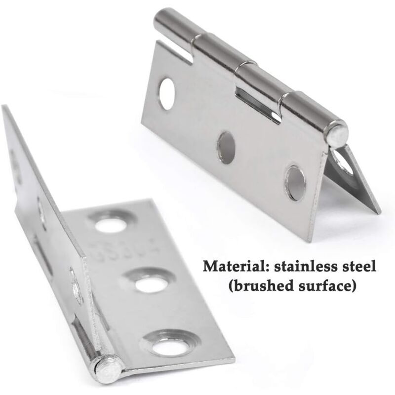 20 Pieces Hinges Stainless Steel Hinges, Door Hinge, Flat Folding Hinge Holes, Cabinet Drawer Hinge, Window V1237-ZY-528-266
