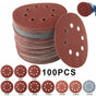100 Pieces Sanding Disc, Sanding Discs 80, 180, 240, 320, 400, 800, 1000, 1500, 2000, 125mm V1237-ZY-528-267