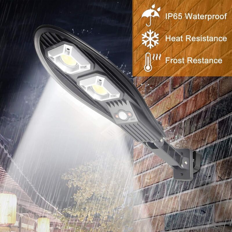 Solar Street Lights Outdoor, 60 LED Motion Sensor Lights Without Remote Control, 3 Sensor Mode, IP65 V1237-ZY-528-268
