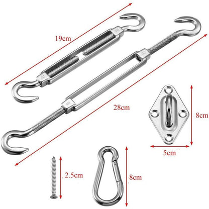 Triangular, Square and Rectangle Shade Sail Fixing Kit 304 Stainless Steel Shade Cloth Fixing Accessories V1237-ZY-528-269