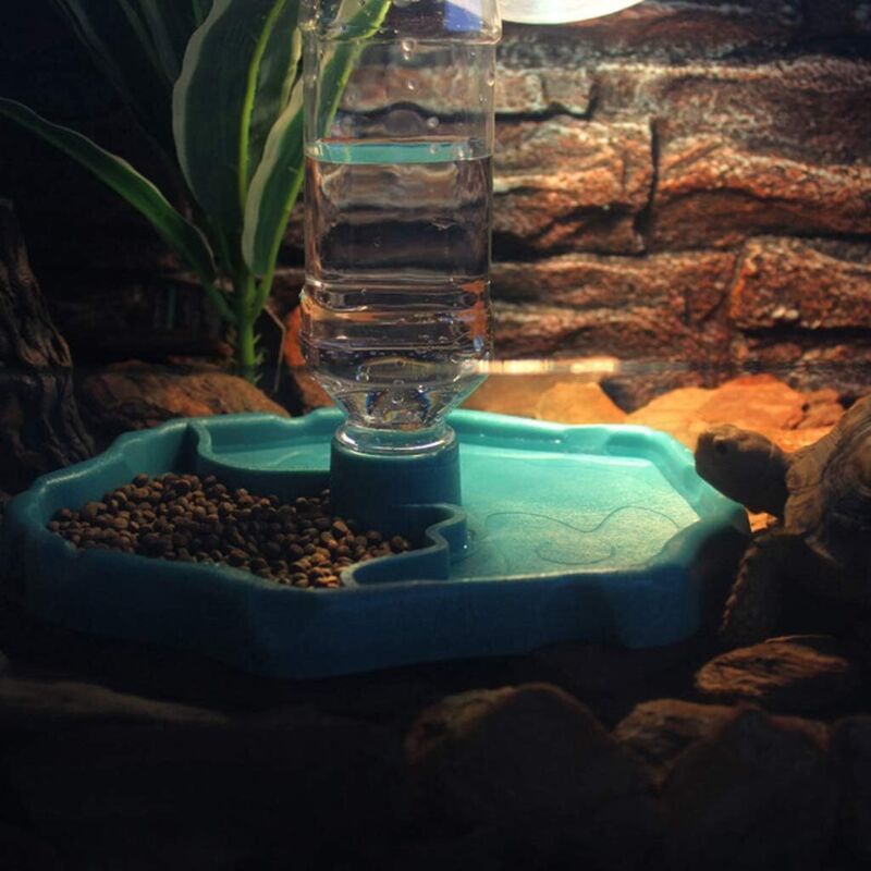 Reptile Bowl, Automatic Water Dispenser for Reptile Turtle Feeding Food Bowl Pet Bowl, LS V1237-ZY-528-271