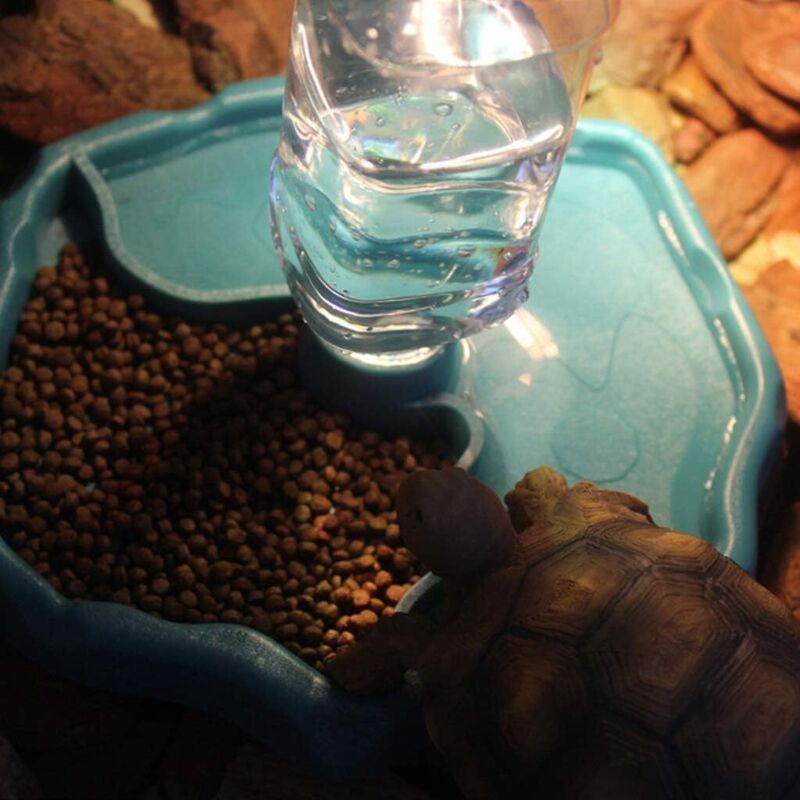 Reptile Bowl, Automatic Water Dispenser for Reptile Turtle Feeding Food Bowl Pet Bowl, LS V1237-ZY-528-271