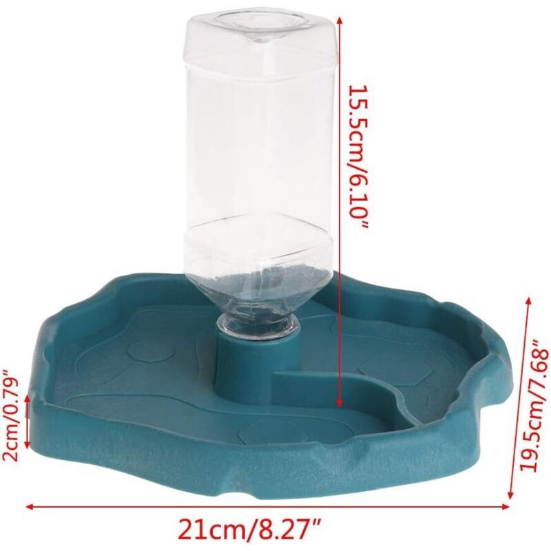 Reptile Bowl, Automatic Water Dispenser for Reptile Turtle Feeding Food Bowl Pet Bowl, LS V1237-ZY-528-271