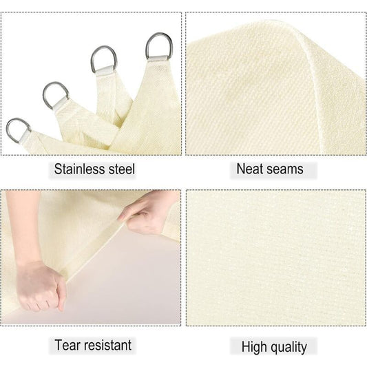 Rectangular Shade Sail Waterproof Anti 93 UV Water Resistant Wind Protection Polyester with UV Protection for V1237-ZY-528-283