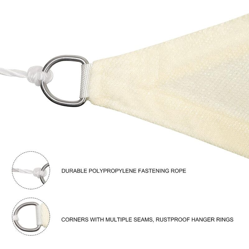 Rectangular Shade Sail Waterproof Anti 93 UV Water Resistant Wind Protection Polyester with UV Protection for V1237-ZY-528-283