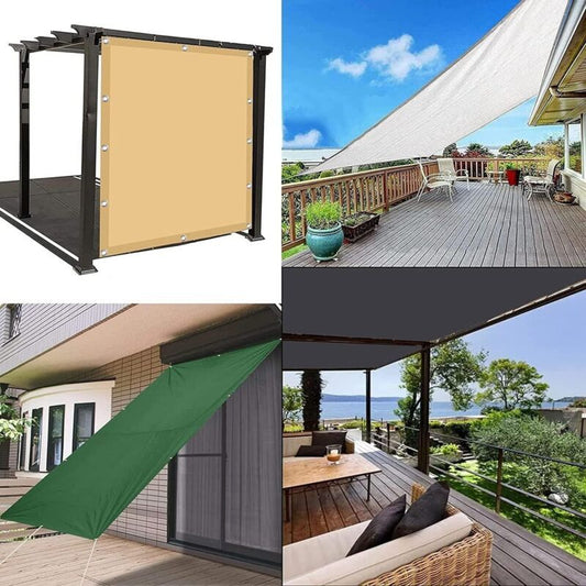 Rectangular Waterproof Shade Sail 98 UV Ray Protection Canvas Shade Sail, with Ropes for Outdoors, Garden and V1237-ZY-528-284