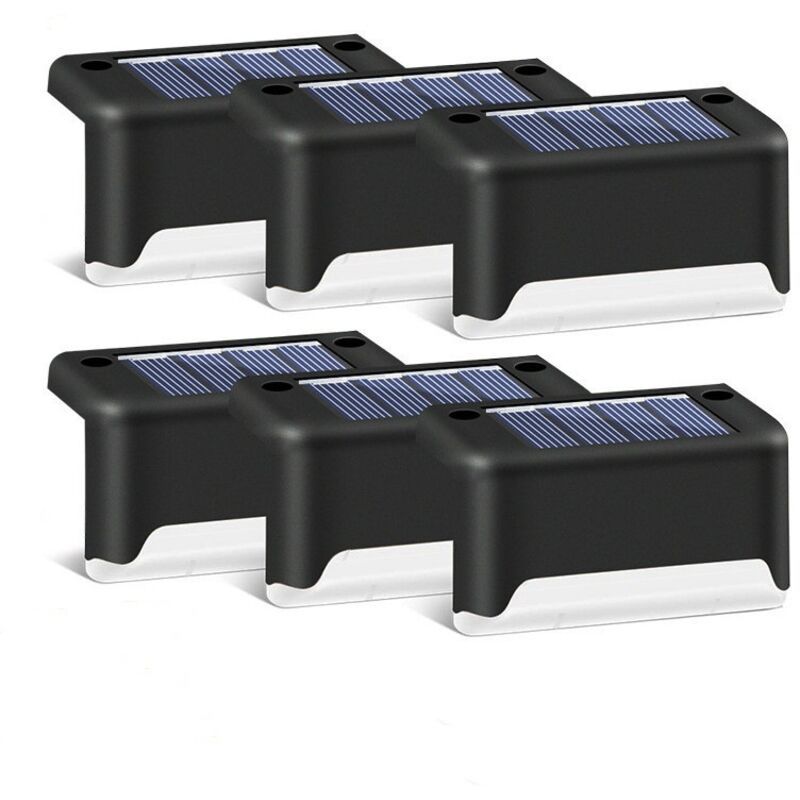 16 Pack Solar Patio Lights Waterproof LED Deck Lights for Patio Stairs Garden Pathway, Black Shell White Light V1237-ZY-528-285