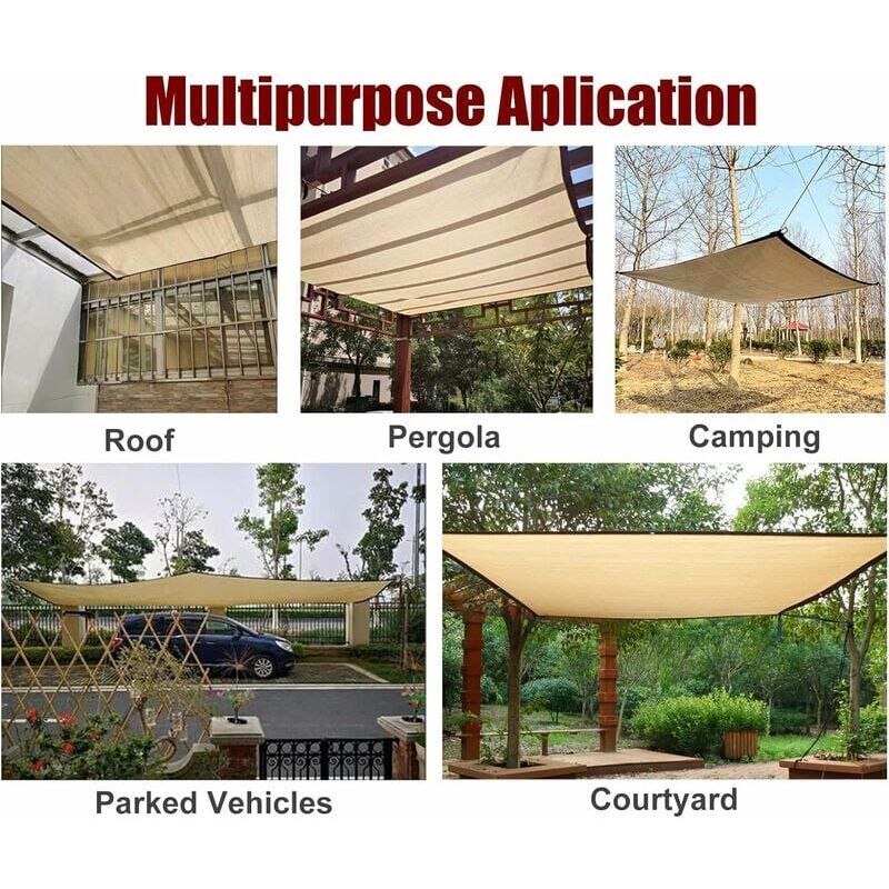 Rectangular Shade Net, Outdoor Lightweight Shade Cloth for Awning Pool Garage, Shade Cloth with Heavy Duty V1237-ZY-528-291