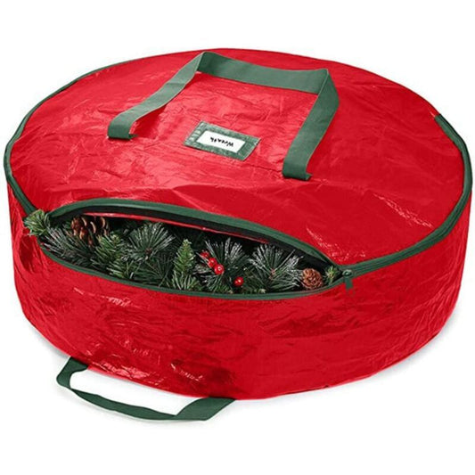 Garden Furniture Cover Christmas Wreath Storage Bag 30 Inch Garland Container, Red, 70 x 20cm V1237-ZY-528-295