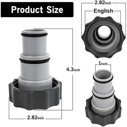 A Adapter Compatible with Intex Swimming Pool Pumps with Screw In Female Thread V1237-ZY-528-300