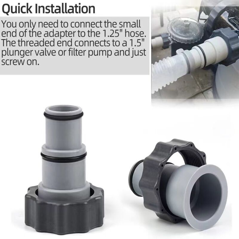 A Adapter Compatible with Intex Swimming Pool Pumps with Screw In Female Thread V1237-ZY-528-300