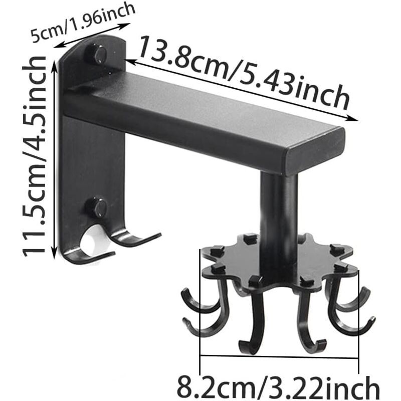 Rotating Wall Hook for Kitchen, 360 Rotatable Kitchen Utensil Holder, Wall Mounted Kitchen Utensil Holder V1237-ZY-528-302