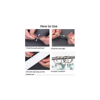 30 Pieces Curtain, Curtain Rings with Clips, Strong Drapery Clips, Hooks on Tension Rod Holder V1237-ZY-528-317