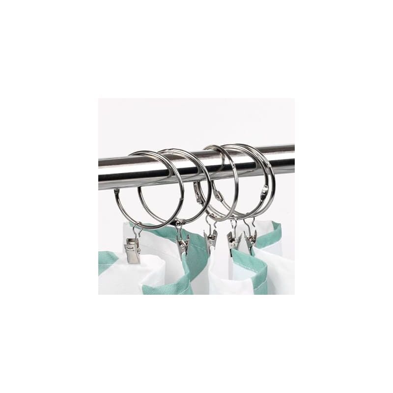 30 Pieces Curtain, Curtain Rings with Clips, Strong Drapery Clips, Hooks on Tension Rod Holder V1237-ZY-528-317