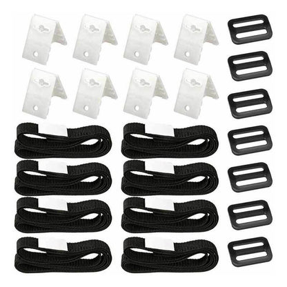 8 Pack Swimming Pool Solar Cover Fixing Kit, Nylon Adhesive Straps Fixing Plates Buckles for Solar Cover V1237-ZY-528-318