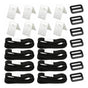 8 Pack Swimming Pool Solar Cover Fixing Kit, Nylon Adhesive Straps Fixing Plates Buckles for Solar Cover V1237-ZY-528-318
