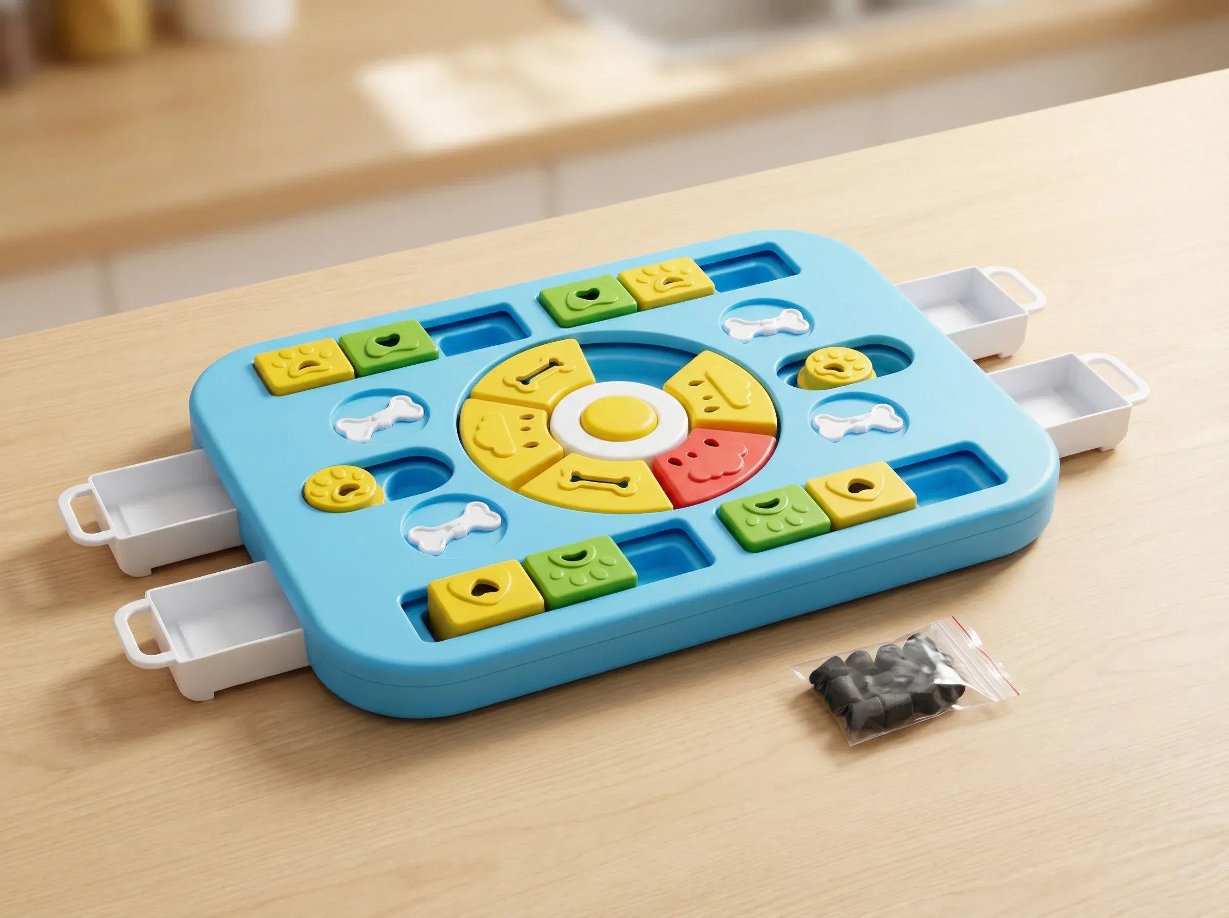 Interactive Dog Puzzle Toy - Slow Feeder & Treat Dispenser-Blue V1242-PAWSTOCKP1