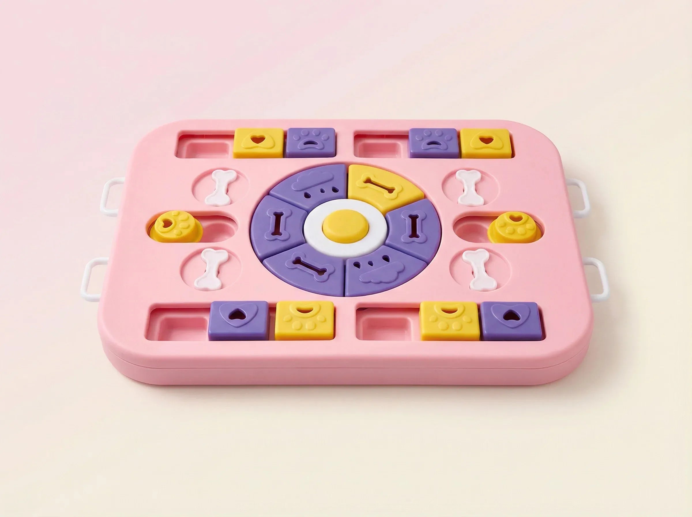 Interactive Dog Puzzle Toy - Slow Feeder & Treat Dispenser-Pink V1242-PAWSTOCKP2